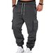 Men's Clothing Autumn And Winter Heavyweight American Overalls Men's Fleece Large Size Multi Pocket Casual Sports Cuffed Pants_viptrois.com
