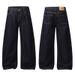 Men's Clothing Retro Scimitar Pants Men's Niche Design Wide Leg Loose And Handsome Original Denim Jeans Couple Pants_viptrois.com