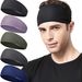 Running Fitness Hair Men And Women Sports Yoga Sweat-absorbing Antiperspirant Band Elastic Cotton Solid Color Headscarf_viptrois.com