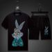 Men's Clothing New Year's Rabbit Hot Diamond Suit Men's T Shirt Short Sleeve Mercerized Cotton Round Neck Shorts_viptrois.com