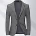 Men's Clothing Lacebert Autumn And Winter Plaid Wool Suit For Middle Aged And Young Men's Suits, Slim Fit Wool Casual Single Breasted Jacket_viptrois.com