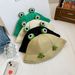Cute Frog Hat Female Fashion Fisherman Hat Style Student Cartoon Sun Hat Basin Hat_viptrois.com