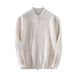 Double-Zip Knit Cardigan – Slim-Fit V-Neck Pullover For Men (M-3XL, Grey/Black/Beige)_viptrois.com