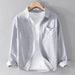 Men's Clothing Shirt Long Sleeve Tops Casual Thin Youth Handsome Shirt Jacket_viptrois.com