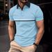 Men's Clothing Summer Polo Shirt Pull On Men's Muscle Sports Short Sleeved Polo Shirt_viptrois.com