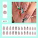 Nails Art Triangle Stitching Lake Green Fresh Almond Armor Cute Butterfly Nail Wearable Manicure Pieces Finished Batch_viptrois.com