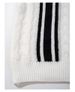 Men's Color-Block V-Neck Knit Cardigan – Retro Striped Sweater (White, S/M/L/XL)_viptrois.com