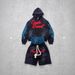 Men's Retro Letter Hooded Zip Up Sweatshirt Jacket And Pants Shorts Set Style Autumn Winter Fashion_viptrois.com