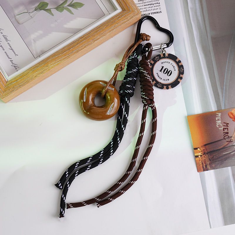 Bag Charm Bag Pendant Braided Rope Alkaline Bread Keychain Bag Pendant Blogger Same Braided Rope Simple Pendant_viptrois.com