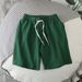 Men's Clothing New Ins Loose Casual Solid Color Shorts Men's Sports Three Quarter Pants Beach Pants Trendy Casual_viptrois.com