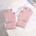 Knit gloves Cute cold warm schoolgirl thick touch screen cycling gloves_viptrois.com