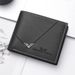 New Men's Wallet Men's Short Wallet Men's Youth Simple And Fashionable Multi-card Business Horizontal Splicing Wallet_viptrois.com