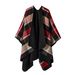 Women's Scarves New Plaid Ethnic Style Shawl Tibet Lijiang Travel Cape Woven Cashmere Knitted Warm Scarf_viptrois.com