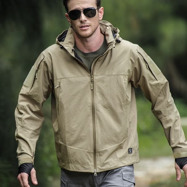 Men's clothing Tactical jacket Outdoor training soft-shell jacket Windproof waterproof wear-resistant work jacket_viptrois.com