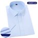 Men's Clothing Summer Business Short Sleeve Shirt – Breathable Cotton Blend, Wrinkle-Resistant & Office Ready (Slim Fit For Professionals)_viptrois.com