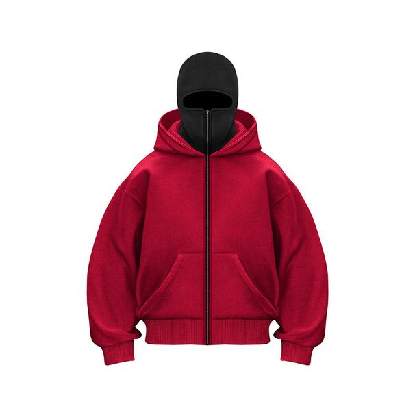 Men's Clothing Unisex Hooded Zip-Up Sweatshirt Pullover With Face Cover - Casual Streetwear For Men & Women (Multiple Colors & Sizes)_viptrois.com