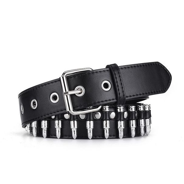 Bullet Head Unisex Wide Punk Style Fashion Trendy Personality Belt_viptrois.com