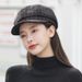 Internet Celebrity Autumn Winter New Octagonal British Plaid Painter Korean Version Simple Fashion Beret Hat For Women_viptrois.com