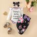 Mother&Kids Baby long sleeve triangle clothing + pants + headscarf 3 sets baby letter flying sleeve top flower pants_viptrois.com