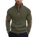 Men's Clothing Solid Color Corduroy Sweatshirt With Stand Up Collar And Half Zip Casual Long Sleeved Autumn Winter New Arrivals_viptrois.com
