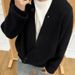 Unisex Oversized Cardigan Sweater – Relaxed V-Neck & Lightweight Layering (M-2XL)_viptrois.com