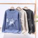 "Unisex Round Neck Knit Sweater – Minimalist Pullover For Layering, Dropshipping-Friendly (Grey/Khaki/Royal Blue, Sizes 165-190cm)"_viptrois.com