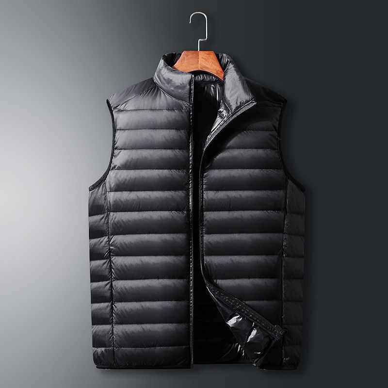 New Autumn And Winter Light Down Jacket Men's Vest Short Fashion Versatile Winter Clothing Men's Lightweight Stand-up Collar Vest Wholesale_viptrois.com
