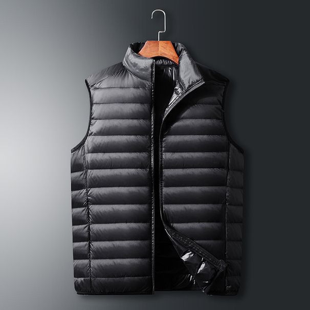 New Autumn And Winter Light Down Jacket Men's Vest Short Fashion Versatile Winter Clothing Men's Lightweight Stand-up Collar Vest Wholesale_viptrois.com