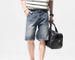 Men's Thin Light Blue Jeans Shorts High-End Jeans Men's Loose Straight Pants _viptrois.com