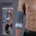 JINGBA Support Compression Elbow Sleeve For Weightlifting, Basketball, Cycling & Outdoor Sports – Breathable & Adjustable (Black/Grey, M/L/XL)_viptrois.com