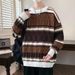 Autumn And Winter Color Blocked Men, Trendy Brand Knitted Round Neck Sweater For Teenagers, Thick Bottom Warm Thread_viptrois.com