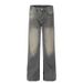 Men's Clothing Faded Bootcut Straight Wide Leg Casual Jeans For Men_viptrois.com