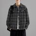 Casual Jacket Jacket Spring And Autumn Versatile Plaid Jacket Teen Ruffian Handsome Senior Sense Front Shoulder Lapel Top_viptrois.com
