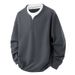 K Color Blocking Fake Two V-neck Waffle Men's Hoodie Casual Versatile Top Jacket_viptrois.com