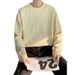 Spring Autumn Pure Cotton Long Sleeved T-Shirt Youth Solid Color Underlay Shirt Loose And Simple Versatile Hoodie_viptrois.com