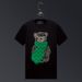 Men's Clothing Short Sleeved Trendy Brand Scarf Bear Heavyweight Men's T Shirt Mercerized Cotton High End Personality Large Size Slim Fit_viptrois.com