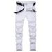 Men's Clothing Men's White Jeans Version Style Summer Thin Slim Fit Stretch Trousers For Formal & Casual Heavyweight(Belt Not Included)_viptrois.com