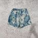 Men's Clothing Blue And White Flower Pattern Drawstring Shorts_viptrois.com