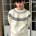 Pure 2025 Fair Isle Cable Knit Loose Sweater For Men Autumn Winter Lazy High-End Feel Knitted Base Layer_viptrois.com