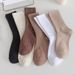 Middle Tube Socks For Men And Women For Spring, Summer And Autumn Thick Thread Deodorizing, Sweat Absorbing Breathable High Elastic Sports Socks_viptrois.com