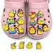 New Yellow Duck Cute Cartoon Shoes Flower Shoe Buckle Soft Rubber Shoes Accessories Ornaments Sandals Accessories_viptrois.com