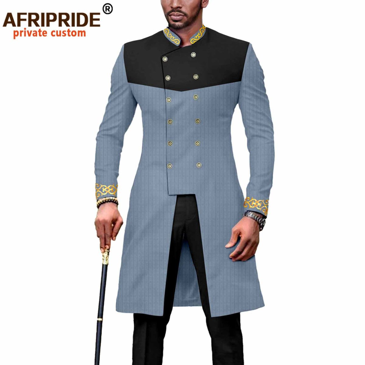 Men's clothing African men slim two piece set_viptrois.com