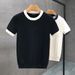 Men's Clothing High End Short Sleeved Sweater Men's Fashion Brand Spring And Autumn Inner Wear Bottoming Shirt Winter New Men's Thin Knitted Sweater_viptrois.com