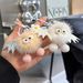 Halloween Bat Plush Keychain - Cute Devil Backpack Charm For Car, Purse, And Keys - Soft Faux Fur Accessory In Black, White, Pink, And Red_viptrois.com