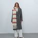 Women's Scarves autumn and winter New thickened warm simple striped mohair tassel plaid shawl scarf for women_viptrois.com