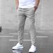 Men's Cropped Casual Trousers - Slim Fit Business & Streetwear Pants (S-3XL, 5 Colors) Men's Clothing_viptrois.com