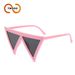 Two Circles New Oversized Inverted Triangle Frame Sunglasses Trend Party Funny Sunglasses T1339_viptrois.com