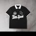 Men's Clothing Youth Printed T Shirts Student Short Sleeved Casual Lapel Polo Shirt_viptrois.com