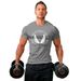 2025 Men's Loose Letter Basketball Training Elastic European And American Trendy Short Sleeve T-shirt_viptrois.com