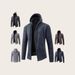 Men's Casual Hooded Sweater - Solid Color Knit Pullover, Warm & Comfortable Oversized Hoodie For Autumn & Winter_viptrois.com